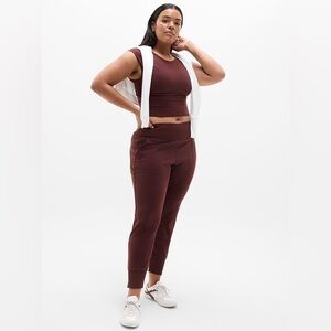 ATHLETA Venice High Rise Jogger Athleisure Pants in Garnet Size Large
